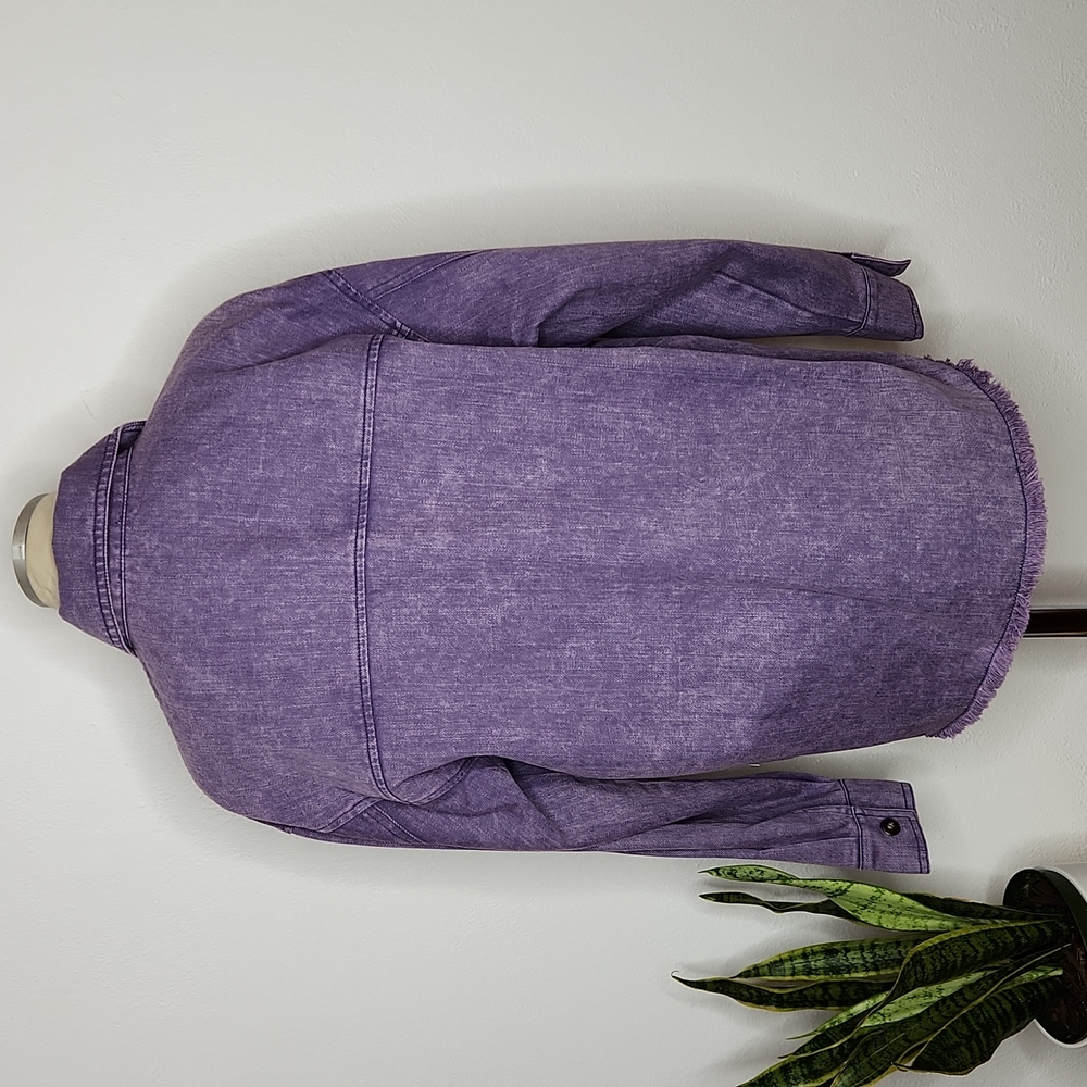 ENTRO Denim Utility Shacket Jacket - Picture 6 of 13
